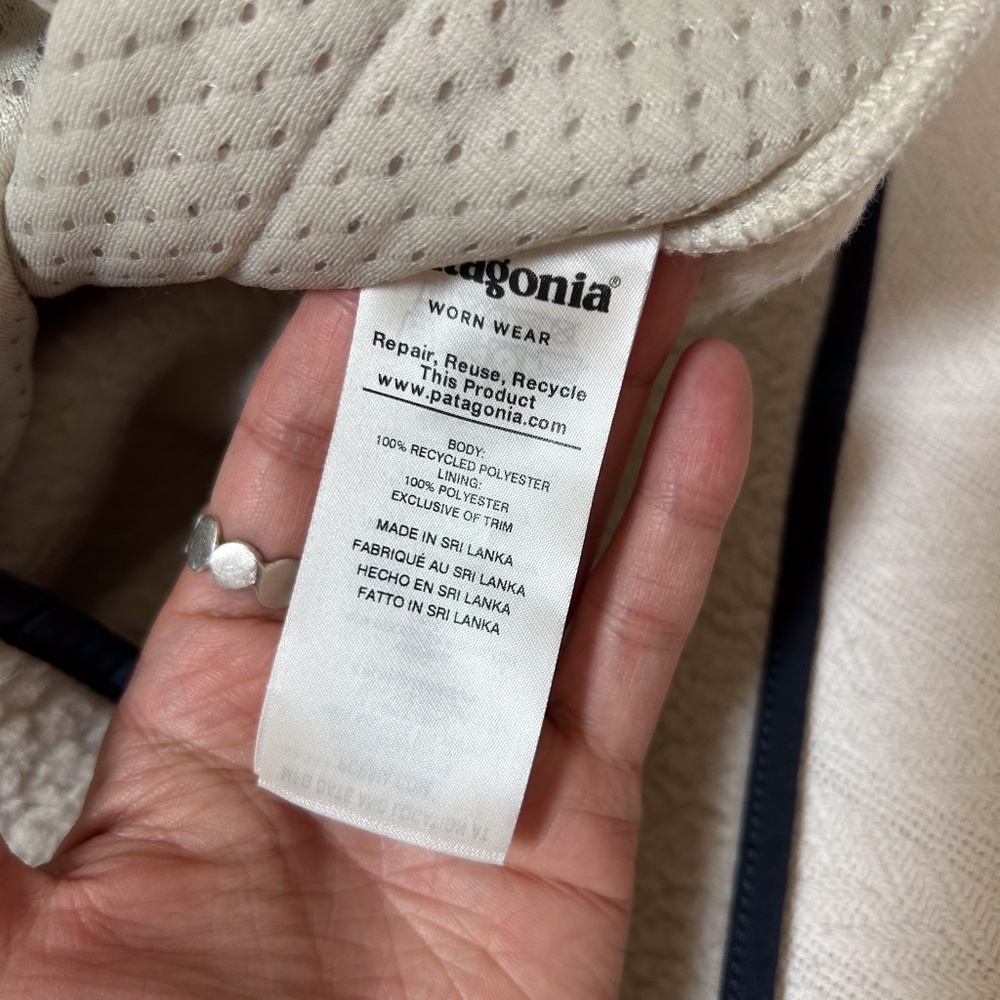 PATAGONIA W’s Retro Pile Vest Pelican Cream Fleece XS - excellent condition - Picture 8 of 12